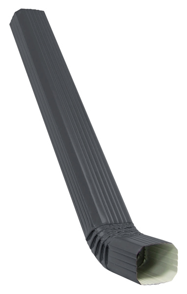 Труба прямоугольная с коленом Vortex Matt 3м RAL 7024