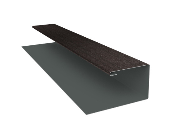 Планка П-образная Экобрус Grand Line 0,45 Print Elite Coffee Wood TwinColor (3м)