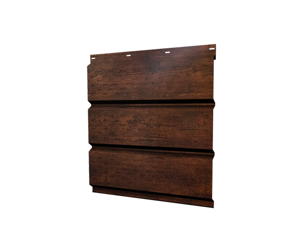 Софит металлический полная перфорация 0,45 Print-Double Premium с пленкой Cherry Wood Dark F