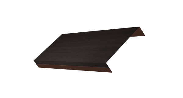 Ламель обратная 125 забора жалюзи Texas 0,45 Print Elite с пленкой Coffee Wood TwinColor