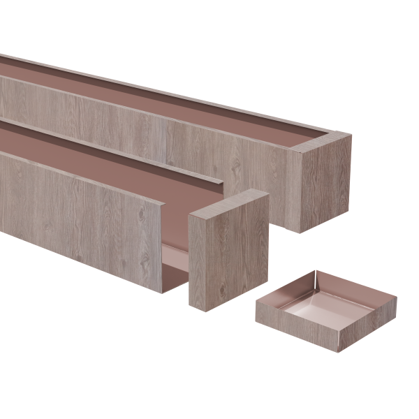 Заглушка 50х50 White Wood Al 0,4