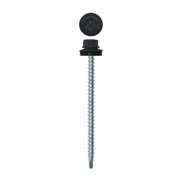 Саморез кровельный Daxmer 4,8х70 (100шт) сверло №1 RAL 7024