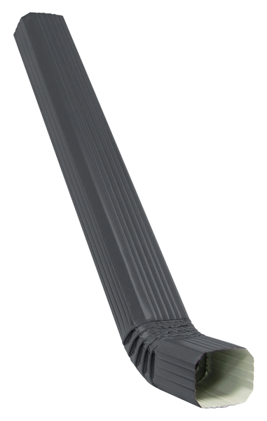 Труба прямоугольная с коленом Vortex 3м RAL 7024