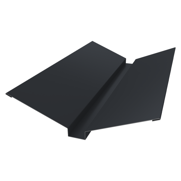 Планка ендовы верхней 115х30х115 0,45 Drap-double TX RAL 7024 мокрый асфальт (3м)