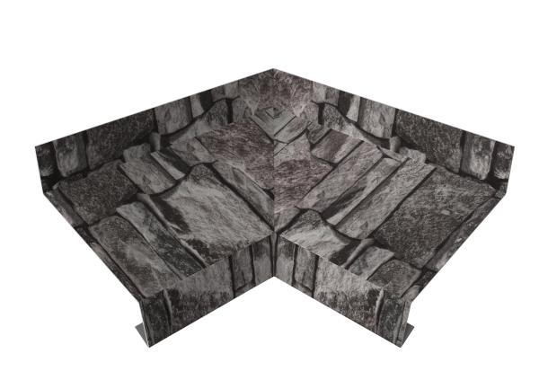 Угол отлива внутренний 50 0,45 Print Elite с пленкой Fine Stone TwinColor