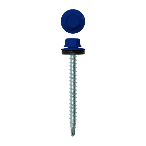 Саморез кровельный 4,8х50 (150шт) сверло №1 RAL 5002