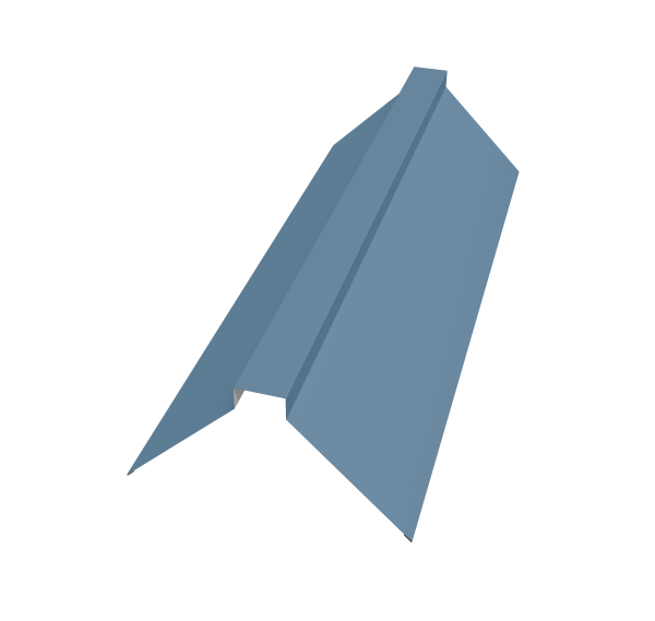 Планка конька плоского 175х50х175 0,45 Drap TX RAL 5024 пастельно-синий (2м)
