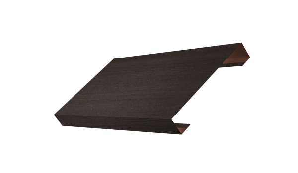 Ламель лицевая 125 забора жалюзи Texas 0,45 Print Elite с пленкой Coffee Wood TwinColor