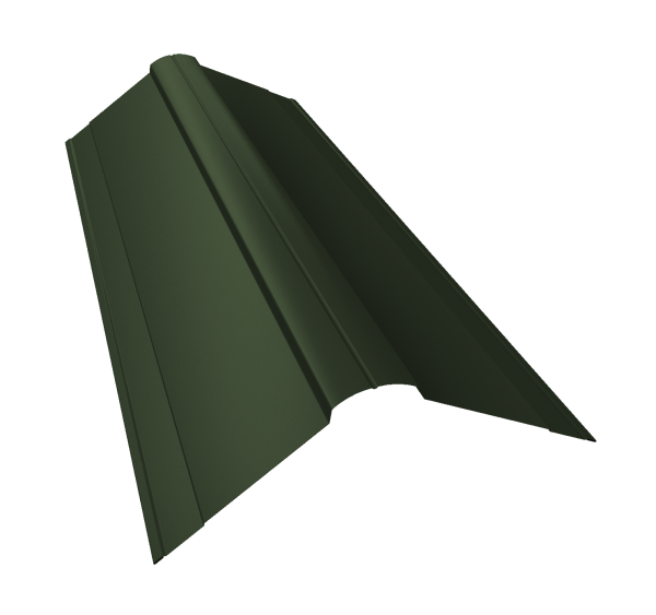 Планка конька фигурного 150x150 0,5 Satin Matt TX RAL 6020 хромовая зелень (2м)