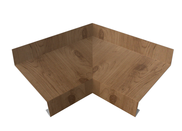 Угол отлива внутренний 70 0,45 Print Premium с пленкой Pine Wood Fresh