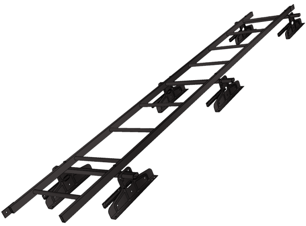 Лестница кровельная под фальц RAL RR 32 (3м)