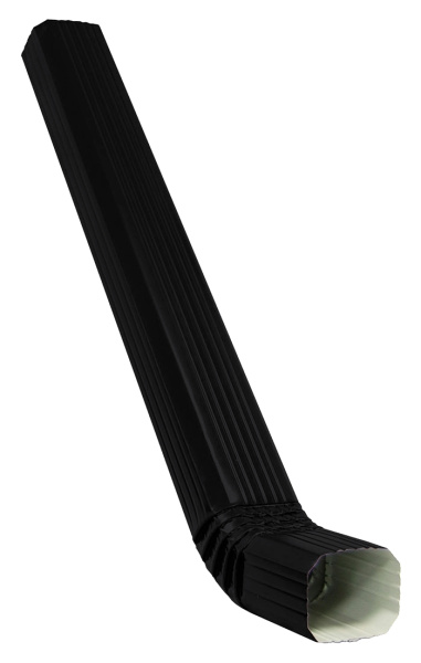 Труба прямоугольная с коленом Vortex Matt 3м RAL 9005